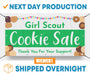 Milweb1 Cookie Sale Girl Scout / Cookies Scouts - Vinyl Banner - Sign - Free Overnight Shipping