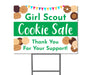 Milweb1 Cookie Sale / Girl Scout Sale Cookies - Double Sided Yard Sign with Stakes Sign