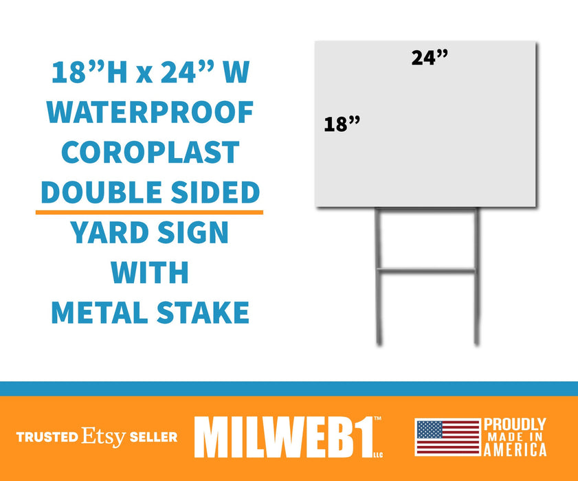 Milweb1 Cookies Sold Here / Girl Scout Sale - Double Sided Yard Sign with Stakes Sign