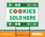 Milweb1 Cookies Sold Here / Girl Scout Sale - Double Sided Yard Sign with Stakes Sign