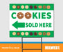 Milweb1 Cookies Sold Here / Girl Scout Sale - Double Sided Yard Sign with Stakes Sign