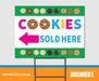 Milweb1 Cookies Sold Here / Girl Scout Sale - Double Sided Yard Sign with Stakes Sign
