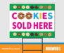 Milweb1 Cookies Sold Here / Girl Scout Sale - Double Sided Yard Sign with Stakes Sign