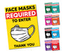 Milweb1 Face Mask Required To Enter Window Decal 7.5” X 10”