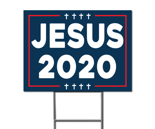 Milweb1 Jesus 2020 Double-Sided Yard Sign with Stake
