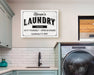 Milweb1 Laundry Room Sign / Laundry Room Decor Personalized Vintage Modern Farmhouse Housewarming Vintage Rustic Custom | Wall Decor Canvas Print