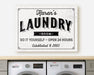 Milweb1 Laundry Room Sign / Laundry Room Decor Personalized Vintage Modern Farmhouse Housewarming Vintage Rustic Custom | Wall Decor Canvas Print