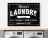 Milweb1 Laundry Room Sign / Laundry Room Decor Personalized Vintage Modern Farmhouse Housewarming Vintage Rustic Custom | Wall Decor Canvas Print