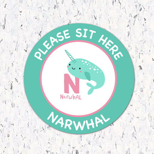 Milweb1 Please Sit Here - Animal School 26 Pack - Social Distancing Floor Decal