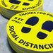 Milweb1 Social Distancing Floor Decals - Thanks For Practicing