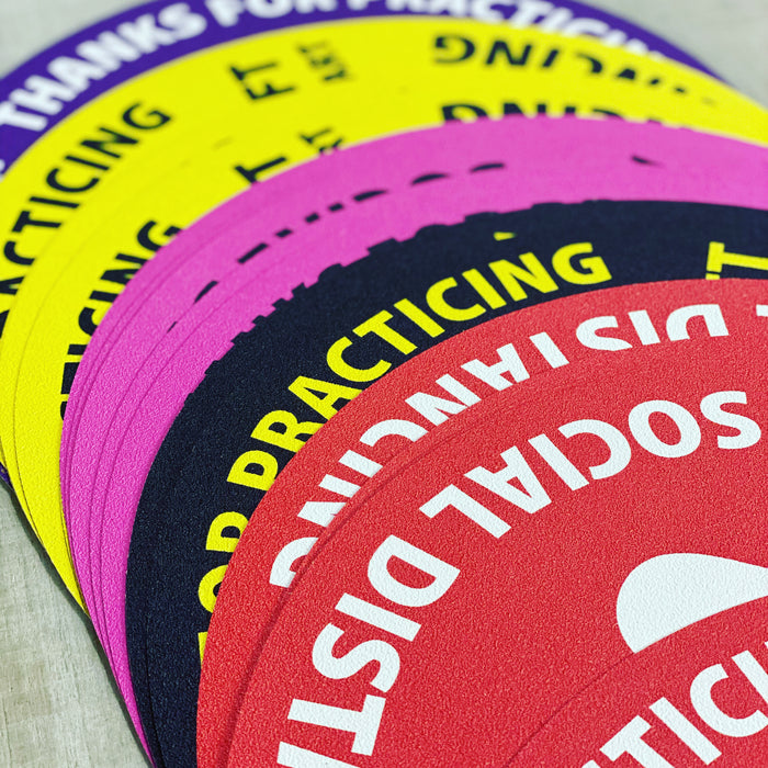 Milweb1 Social Distancing Floor Decals - Thanks For Practicing