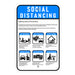 Milweb1 Social Distancing Sign 12"x18"