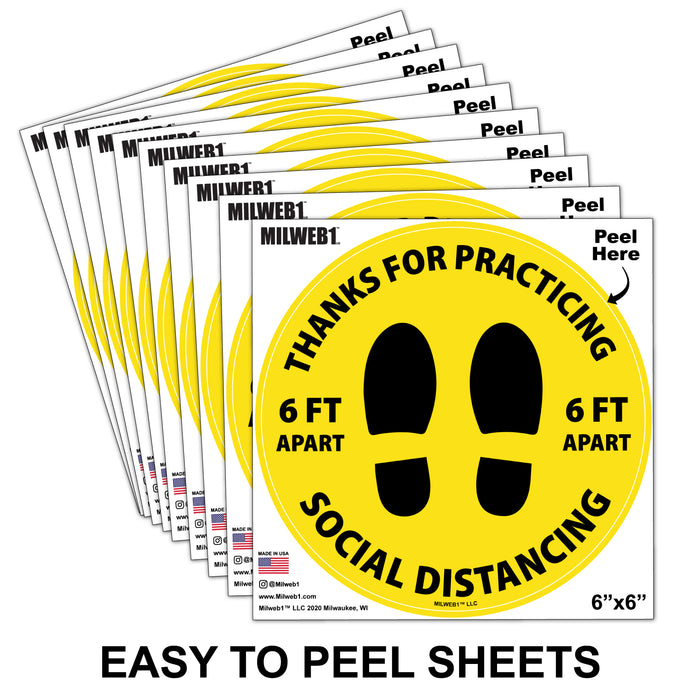 Milweb1 Thanks For Practicing Social Distancing Floor Decals