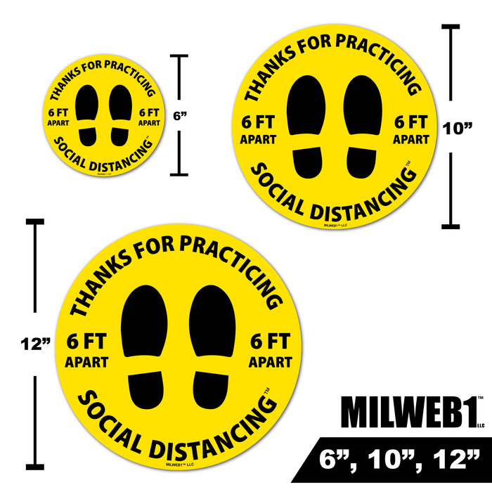 Milweb1 Thanks For Practicing Social Distancing Floor Decals