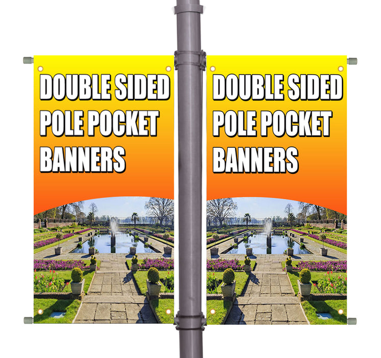 Milweb1 Twin Pole Banner - Double Sided with Hardware Set