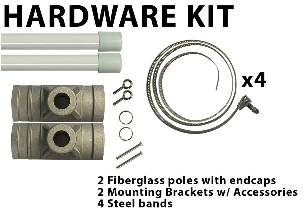 Milweb1 Twin Pole Banner - Double Sided with Hardware Set