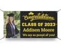 Milweb1 vinyl banners 1'x2' / Black/Yellow Graduation Banner 2024