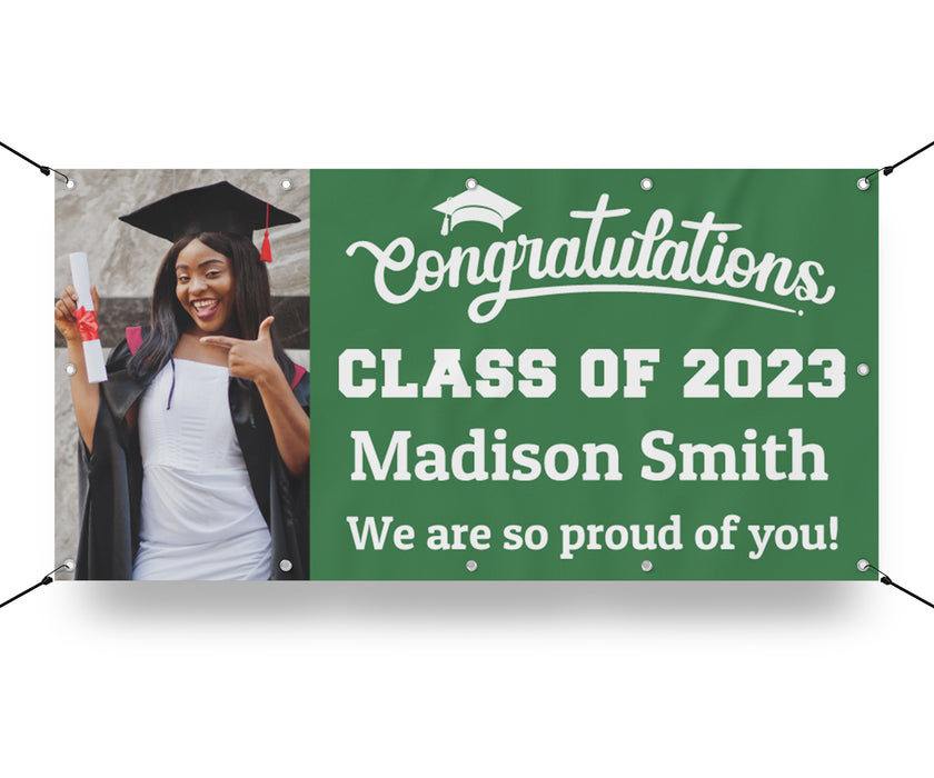 Milweb1 vinyl banners 1'x2' / Hunter Green Graduation Banner 2024