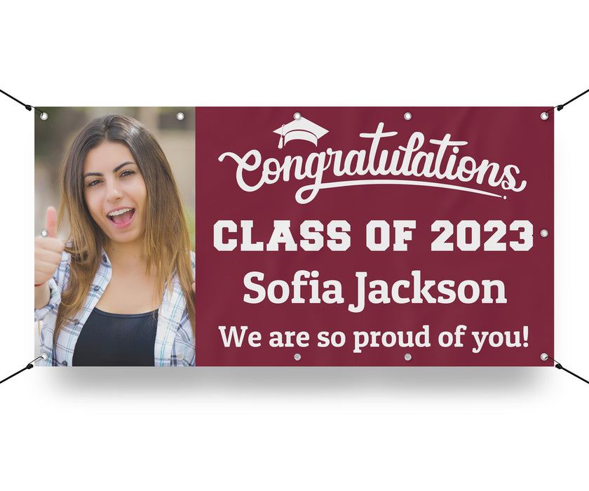 Milweb1 vinyl banners 1'x2' / Maroon Graduation Banner 2024
