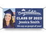 Milweb1 vinyl banners 1'x2' / Navy Blue Graduation Banner 2024