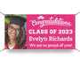 Milweb1 vinyl banners 1'x2' / Pink Graduation Banner 2024
