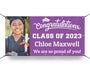 Milweb1 vinyl banners 1'x2' / Purple Graduation Banner 2024