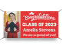 Milweb1 vinyl banners 1'x2' / Red Graduation Banner 2024