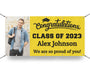 Milweb1 vinyl banners 1'x2' / Yellow/Black Graduation Banner 2024