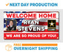 Milweb1 Welcome Home U.S. Army / United States Military Customizable with Photo - Vinyl Banner - Sign - Free Overnight Shipping