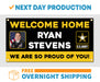 Milweb1 Welcome Home U.S. Army / United States Military Customizable with Photo - Vinyl Banner - Sign - Free Overnight Shipping