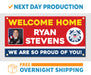 Milweb1 Welcome Home U.S. Coast Guard / United States Customizable with Photo - Vinyl Banner - Sign - Free Overnight Shipping