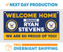Milweb1 Welcome Home U.S. Navy - Seaman / United States Military Customizable - Vinyl Banner - Sign - Free Overnight Shipping