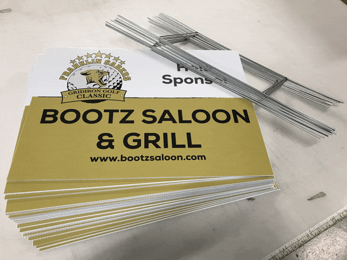 Bulk Packs - 18"x24" Yard Sign Double Sided with Stakes - Milweb1