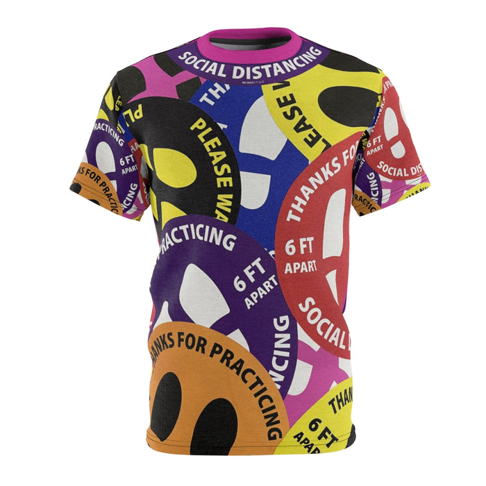 Printify All Over Prints S SDFD1 Shirt / Social Distancing Floor Decal Shirt Design - Milweb1