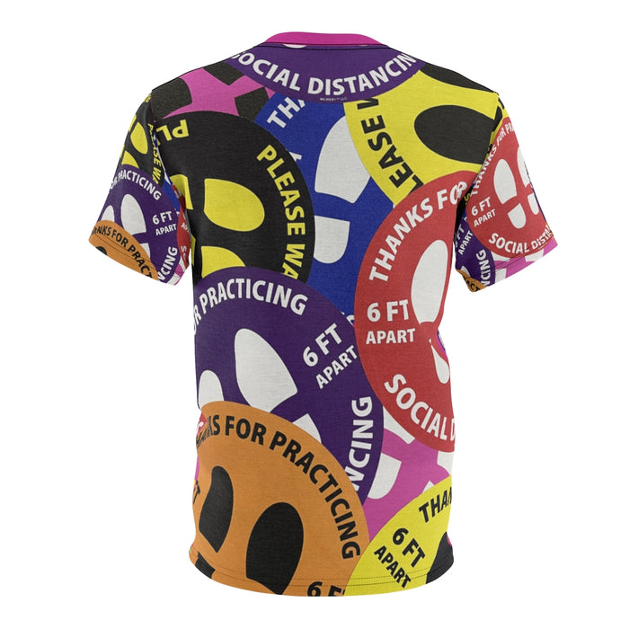 Printify All Over Prints SDFD1 Shirt / Social Distancing Floor Decal Shirt Design - Milweb1