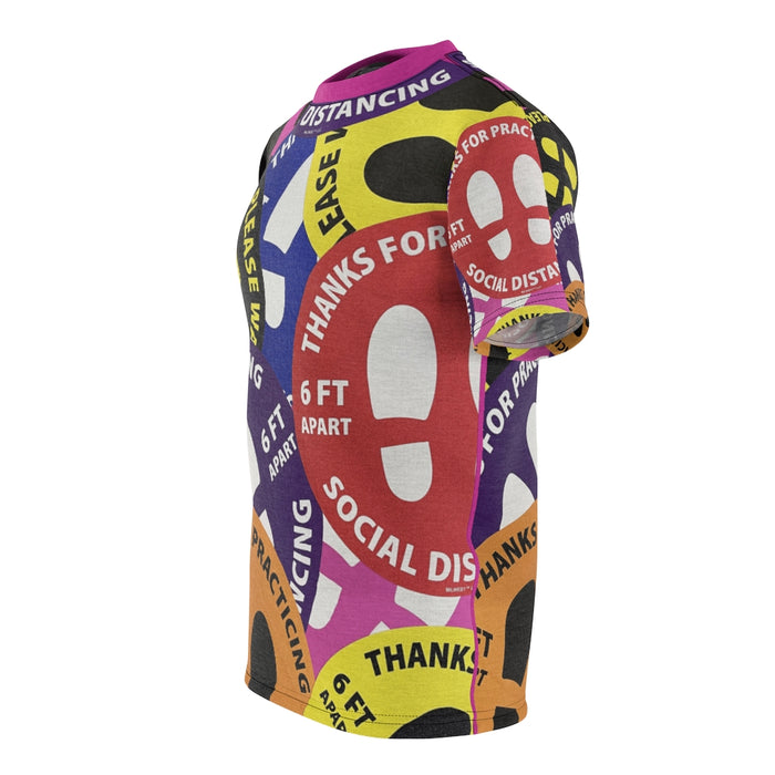 Printify All Over Prints SDFD1 Shirt / Social Distancing Floor Decal Shirt Design - Milweb1